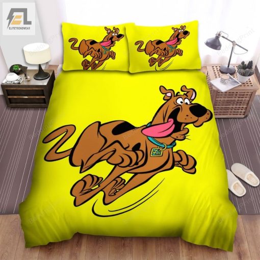 The Scoobydoo Show Scoobydoo Running Bed Sheets Spread Duvet Cover Bedding Sets elitetrendwear 1