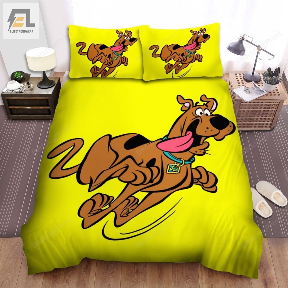 The Scoobydoo Show Scoobydoo Running Bed Sheets Spread Duvet Cover Bedding Sets 