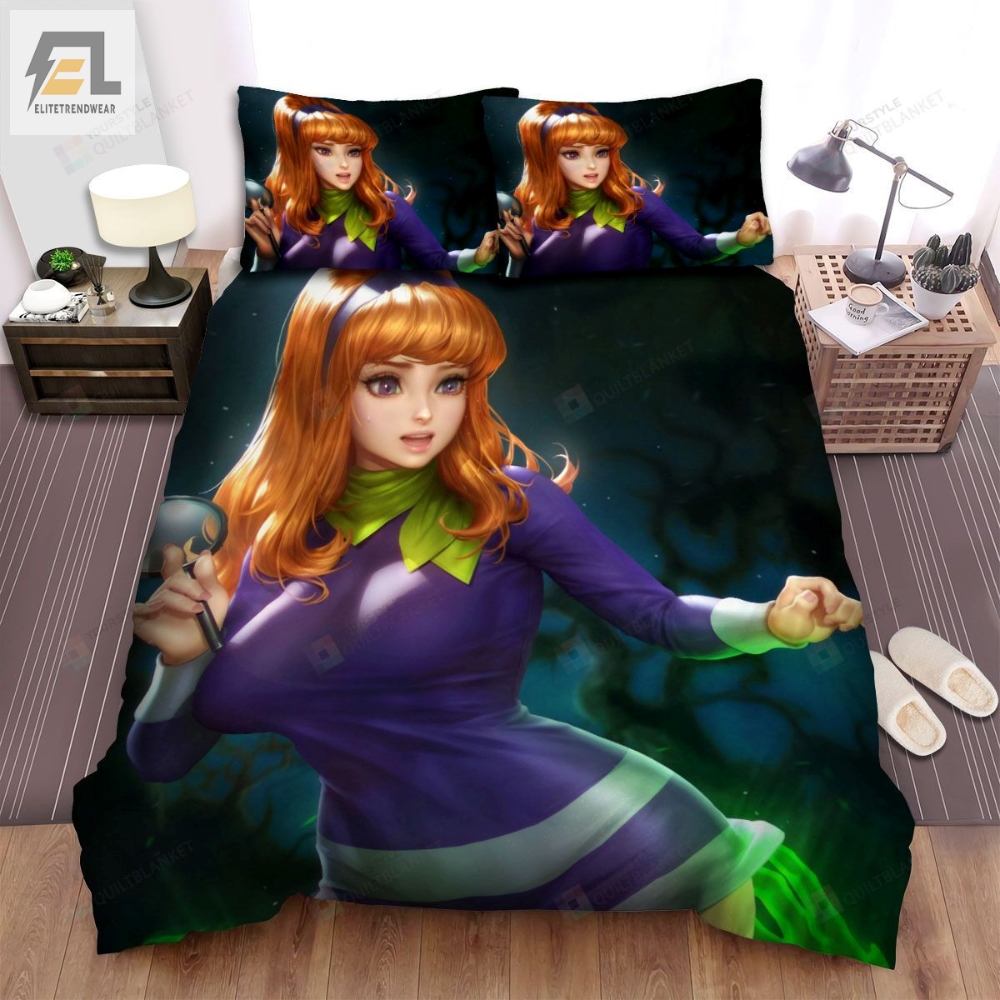 The Scoobydoo Show Daphne Digital Illustration Bed Sheets Spread Duvet Cover Bedding Sets 