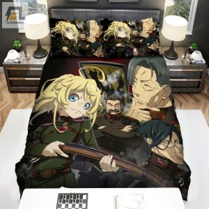 The Saga Of Tanya The Evil Main Characters Poster Bed Sheets Spread Duvet Cover Bedding Sets elitetrendwear 1 1