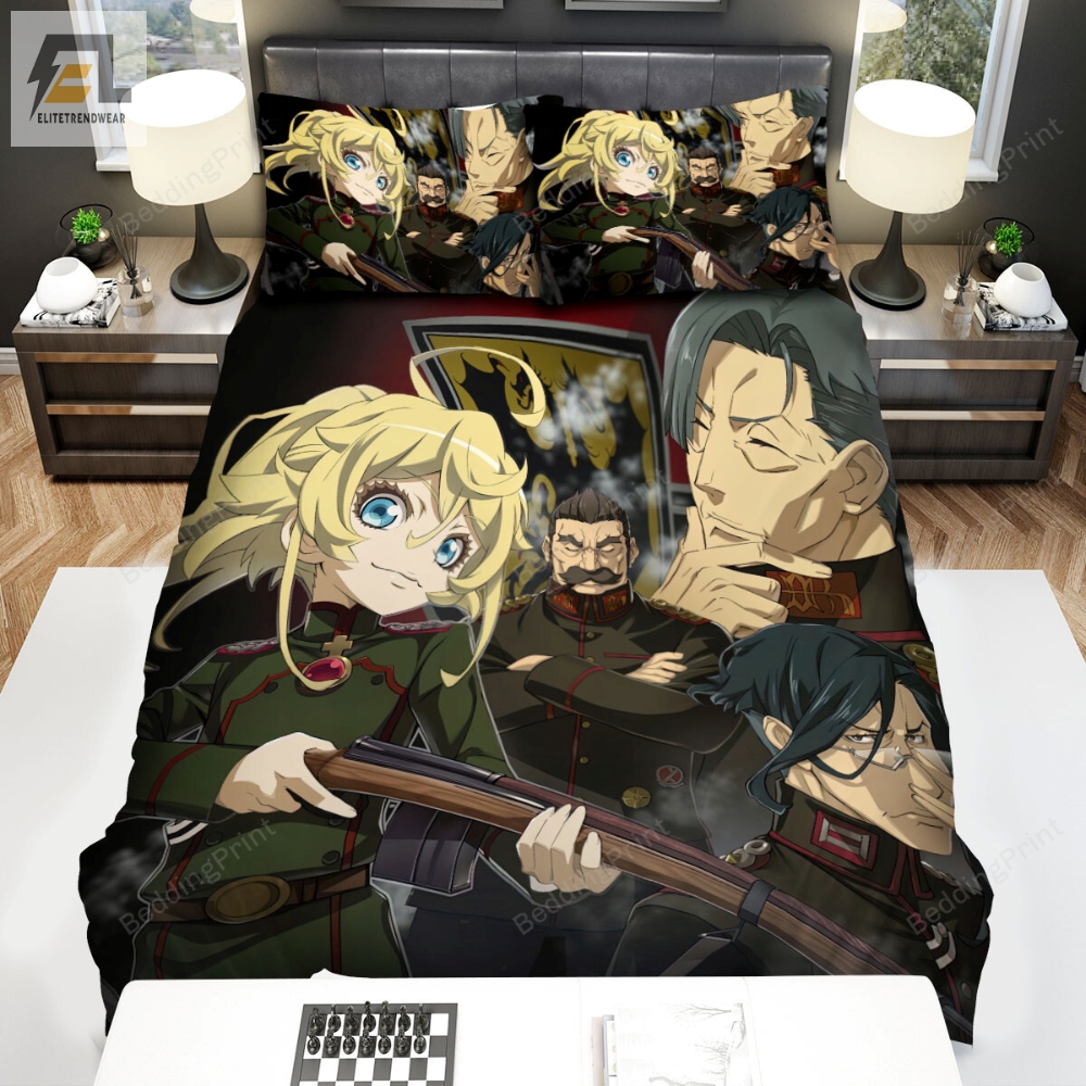 The Saga Of Tanya The Evil Main Characters Poster Bed Sheets Spread Duvet Cover Bedding Sets 