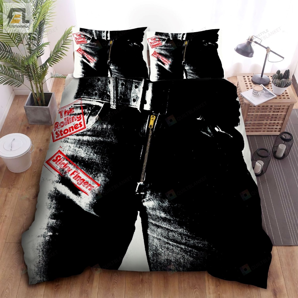 The Rolling Stones Sticky Fingers Album Cover Bed Sheets Spread Comforter Duvet Cover Bedding Sets 
