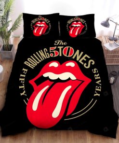 The Rolling Stones 50 Years Bed Sheets Duvet Cover Bedding Sets elitetrendwear 1 1