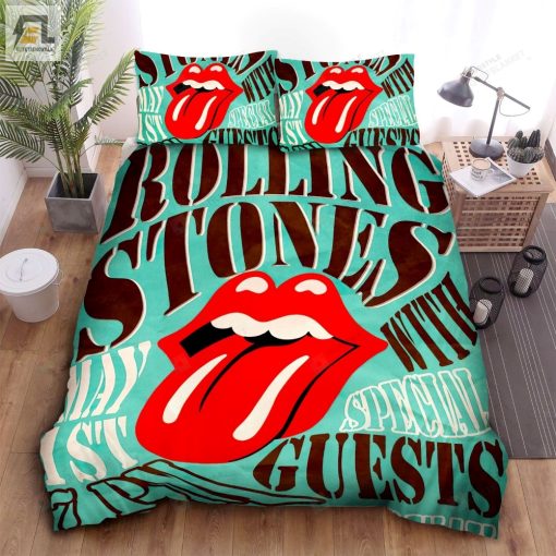 The Rolling Stones Concert Poster Bed Sheets Spread Comforter Duvet Cover Bedding Sets elitetrendwear 1