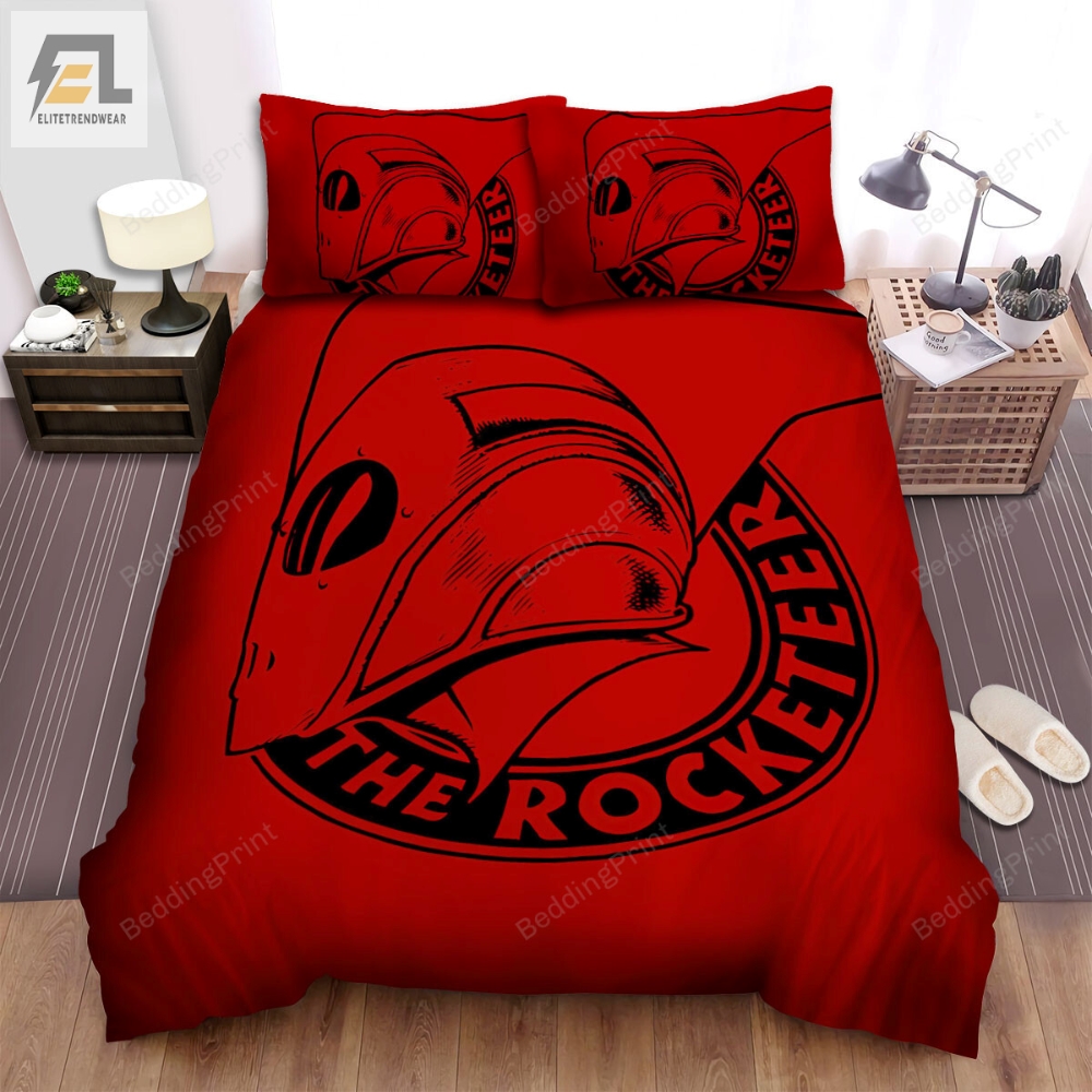 The Rocketeer 1991 Movie Red Logo Bed Sheets Duvet Cover Bedding Sets 