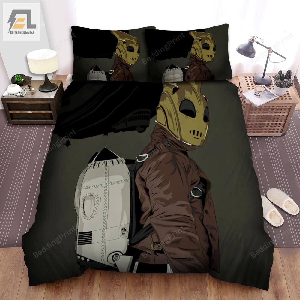 The Rocketeer 1991 Movie Iron Mask Art Bed Sheets Duvet Cover Bedding Sets 