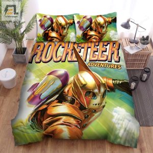 The Rocketeer 1991 Movie Adventures Art Bed Sheets Duvet Cover Bedding Sets elitetrendwear 1 1