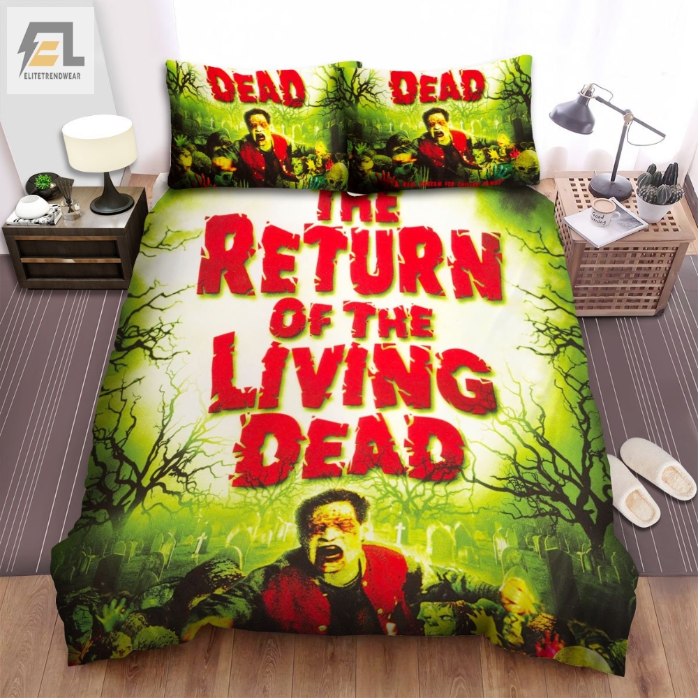 The Return Of The Living Dead Movie Scare Image Bed Sheets Spread Comforter Duvet Cover Bedding Sets 