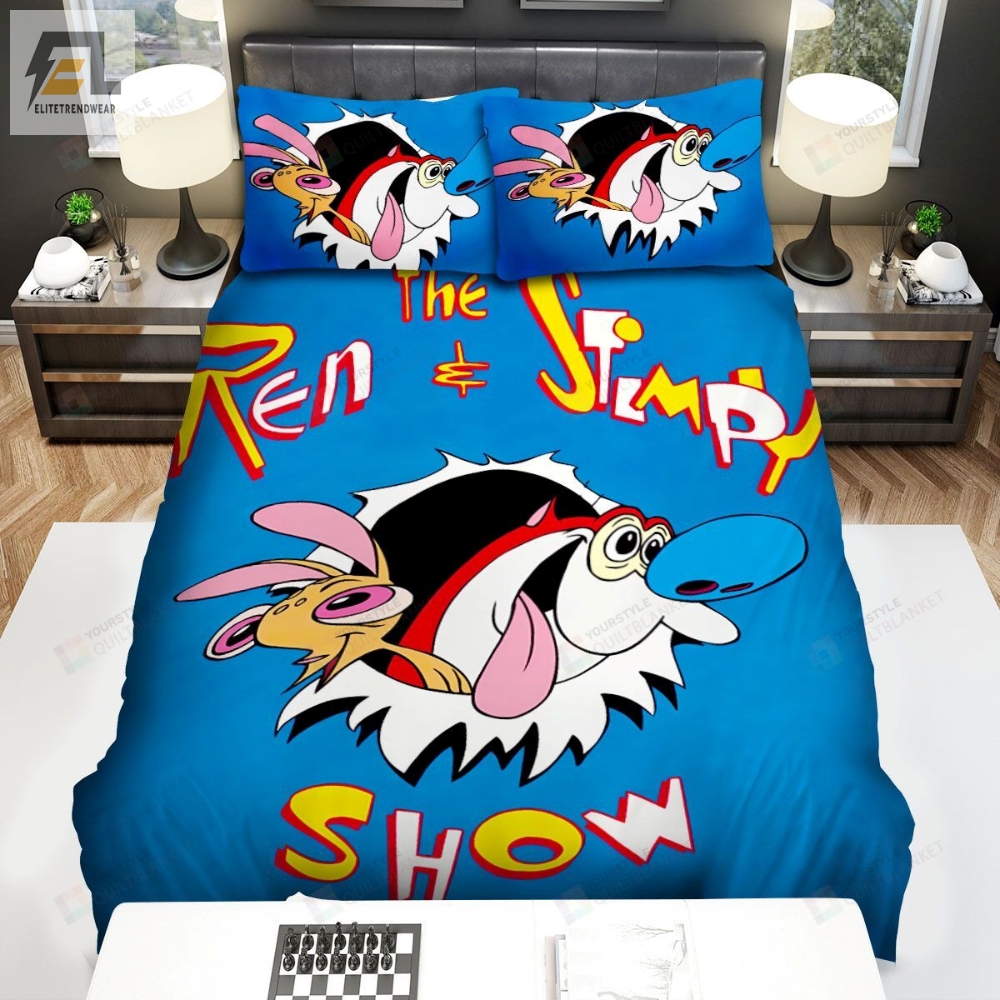 The Ren And Stimpy Show Vintage Poster Bed Sheets Spread Duvet Cover Bedding Sets 