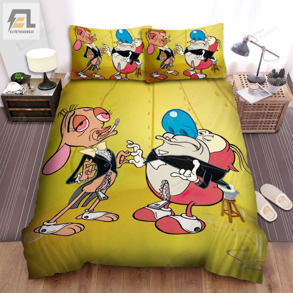 The Ren And Stimpy Show In The Circus Bed Sheets Spread Duvet Cover Bedding Sets 