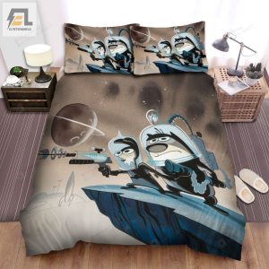 The Ren And Stimpy Show On Another Planet Bed Sheets Spread Duvet Cover Bedding Sets elitetrendwear 1 1