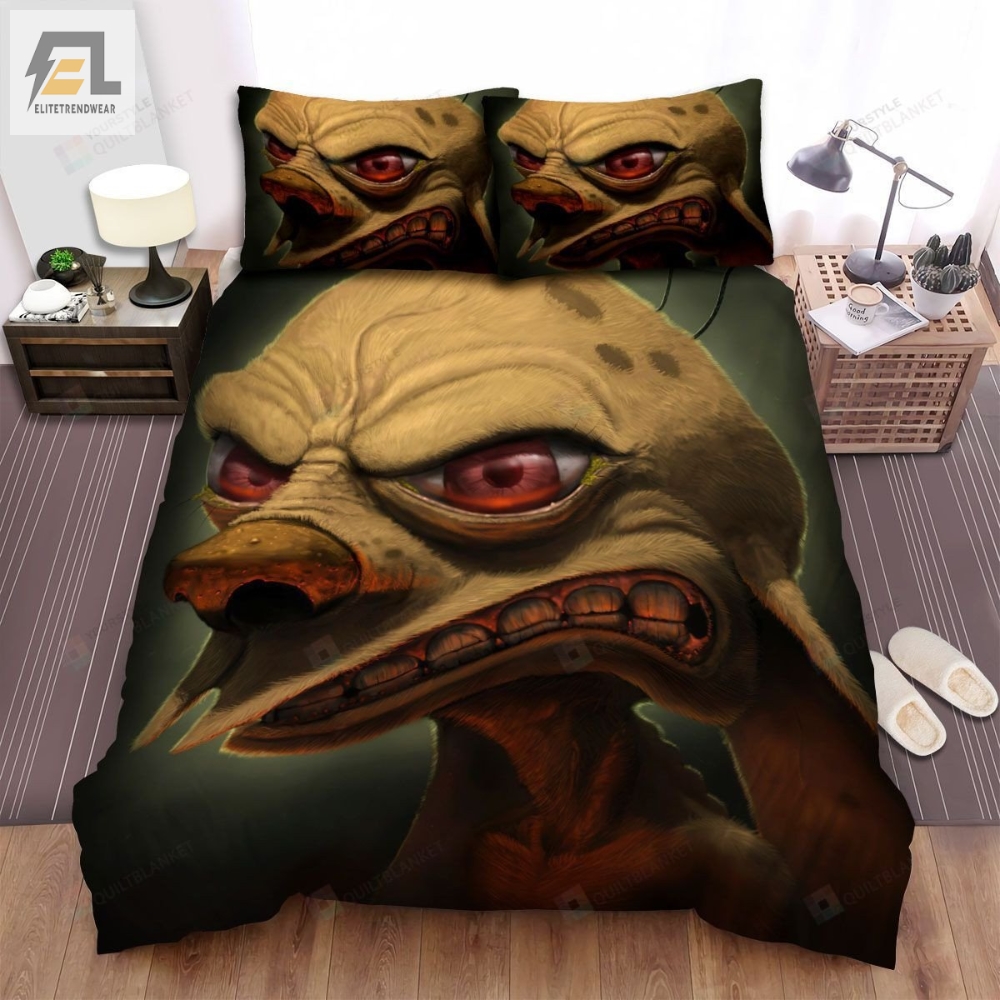 The Ren And Stimpy Show Angry Ren 3D Portrait Bed Sheets Spread Duvet Cover Bedding Sets 