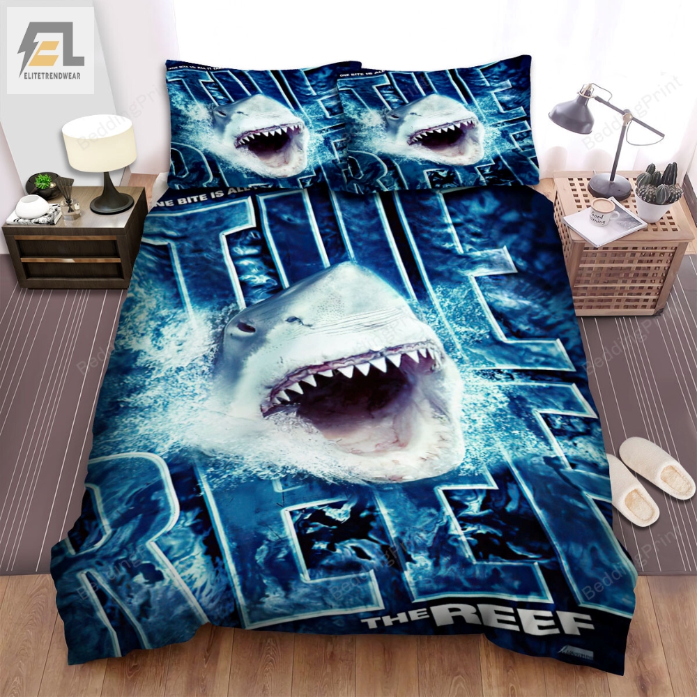 The Reef 2010 Movie One Bite Is All It Takes Bed Sheets Duvet Cover Bedding Sets 