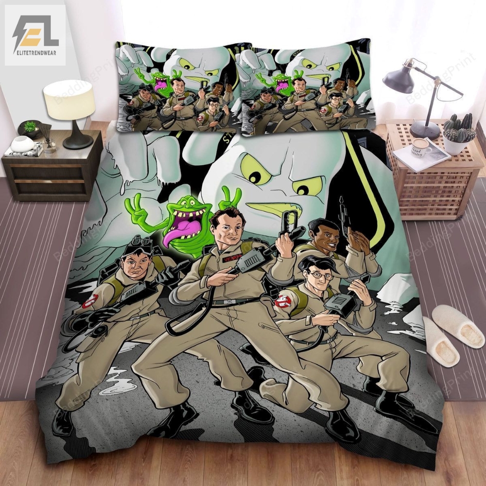 The Real Ghostbusters Tv Series Art Bed Sheets Duvet Cover Bedding Sets elitetrendwear 1