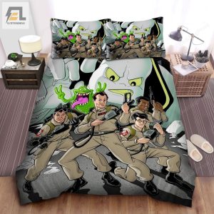 The Real Ghostbusters Tv Series Art Bed Sheets Duvet Cover Bedding Sets elitetrendwear 1 1