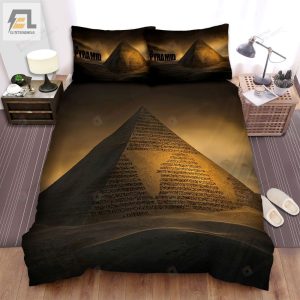 The Pyramid Huge Pyramid In Desert Movie Poster Bed Sheets Spread Comforter Duvet Cover Bedding Sets elitetrendwear 1 1
