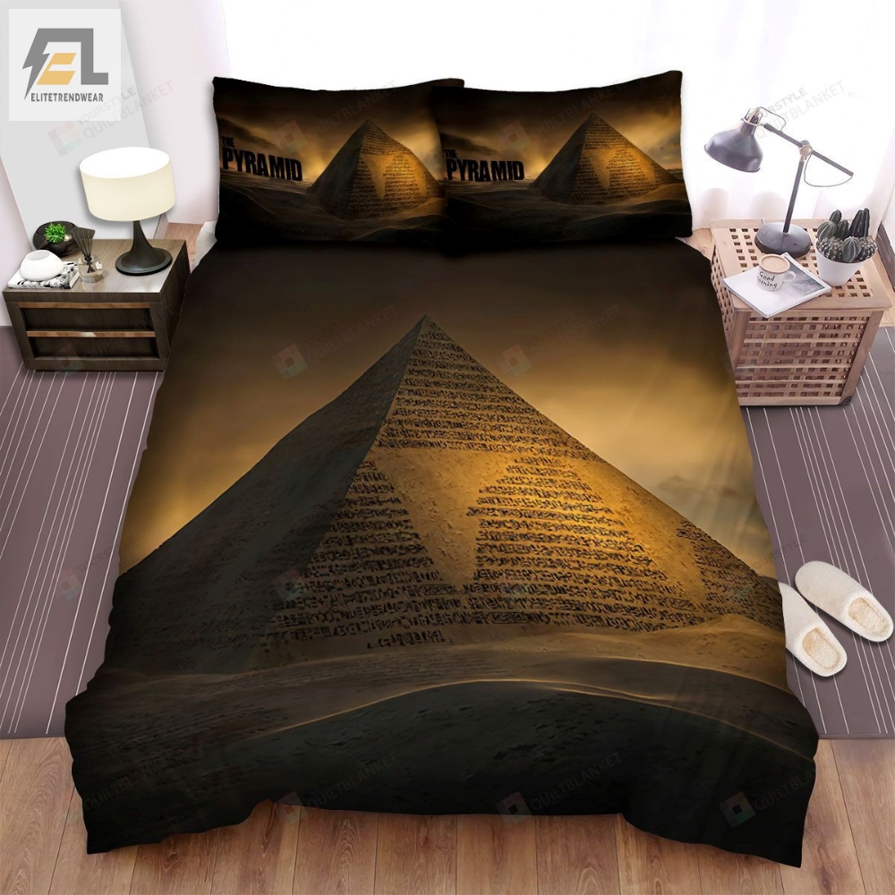 The Pyramid Huge Pyramid In Desert Movie Poster Bed Sheets Spread Comforter Duvet Cover Bedding Sets 