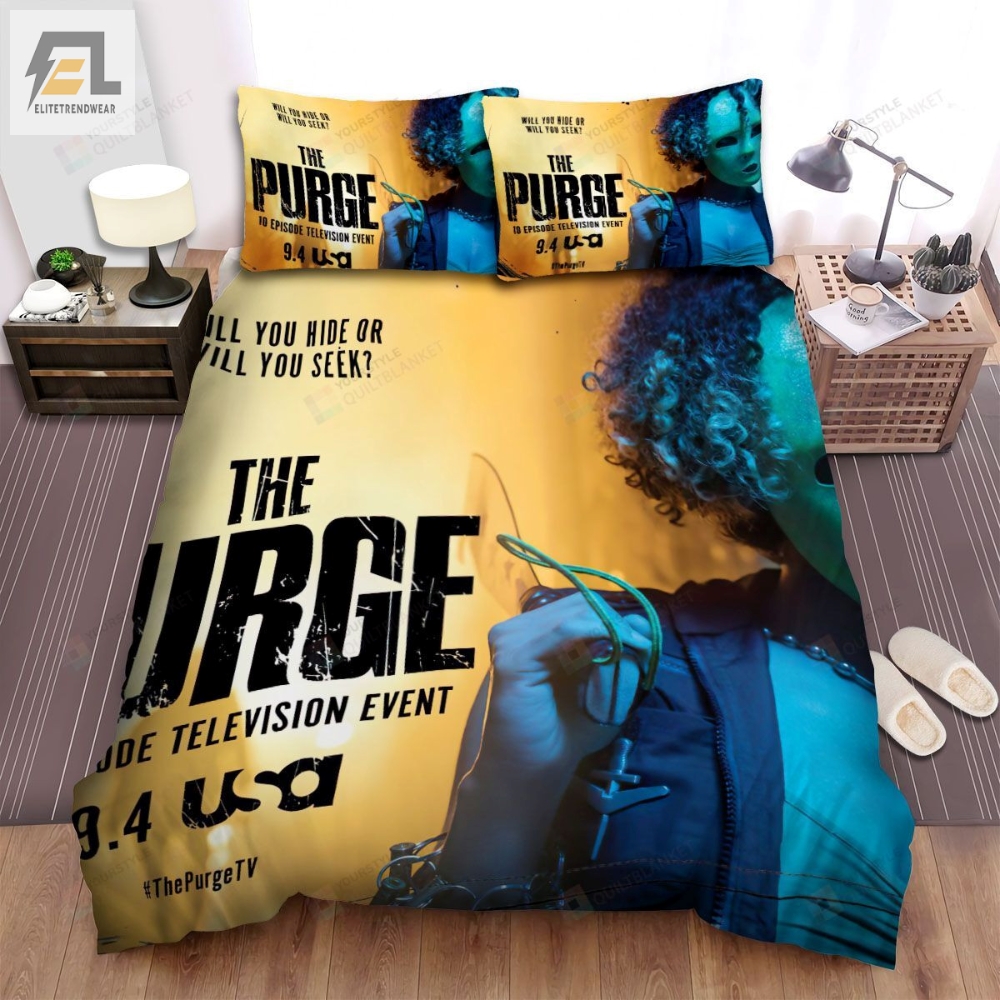 The Purge Series Poster Movie Bed Sheets Spread Comforter Duvet Cover Bedding Sets 