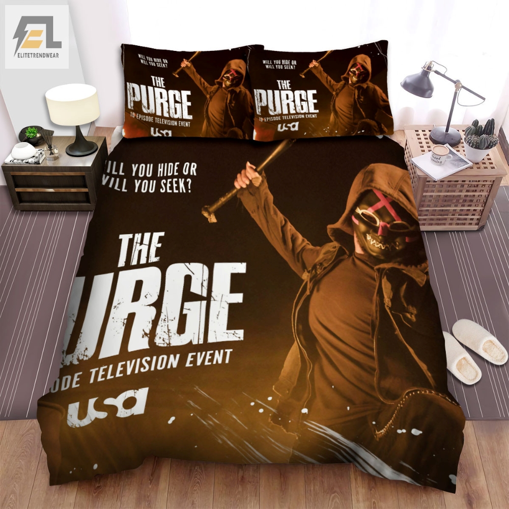 The Purge Series Poster Movie 3 Bed Sheets Spread Comforter Duvet Cover Bedding Sets 