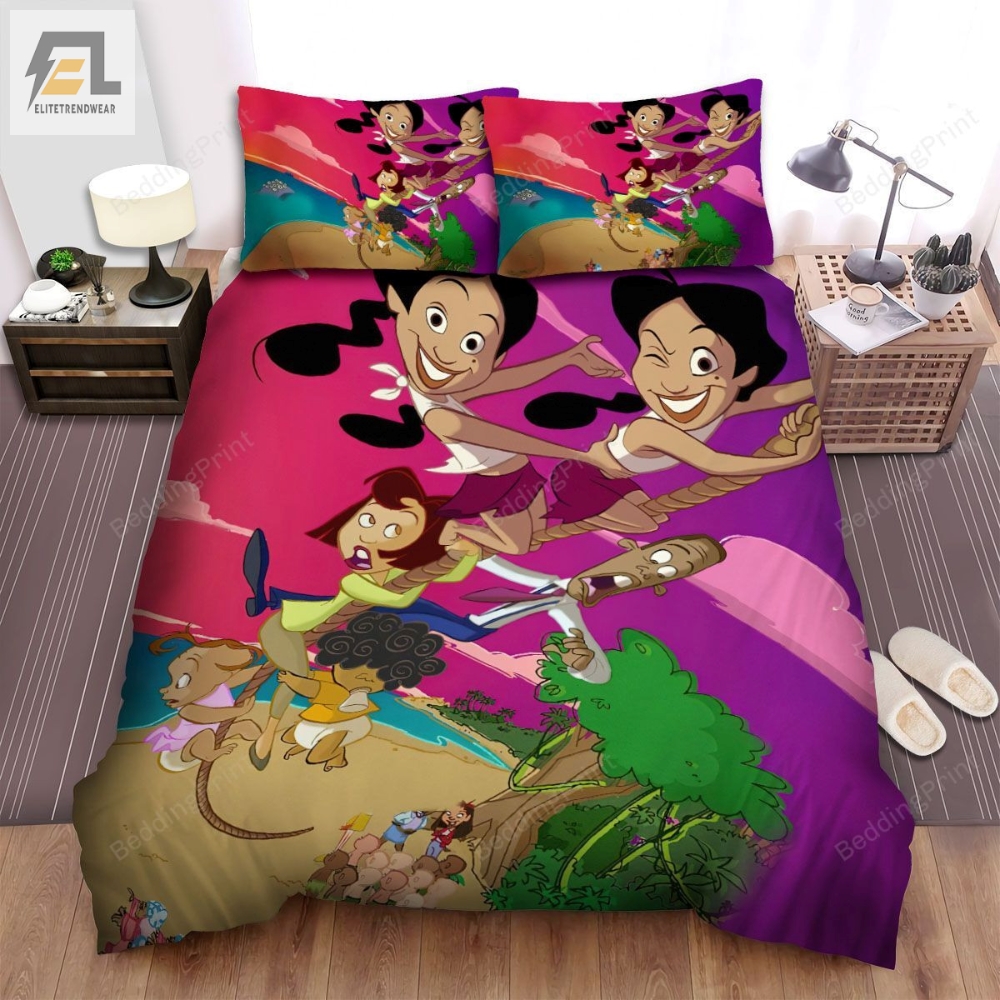 The Proud Family Flying Up Together Bed Sheets Spread Duvet Cover Bedding Sets 