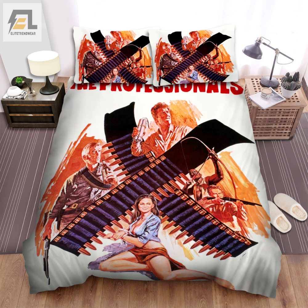 The Professionals 1966 Movie Poster Bed Sheets Spread Comforter Duvet Cover Bedding Sets 