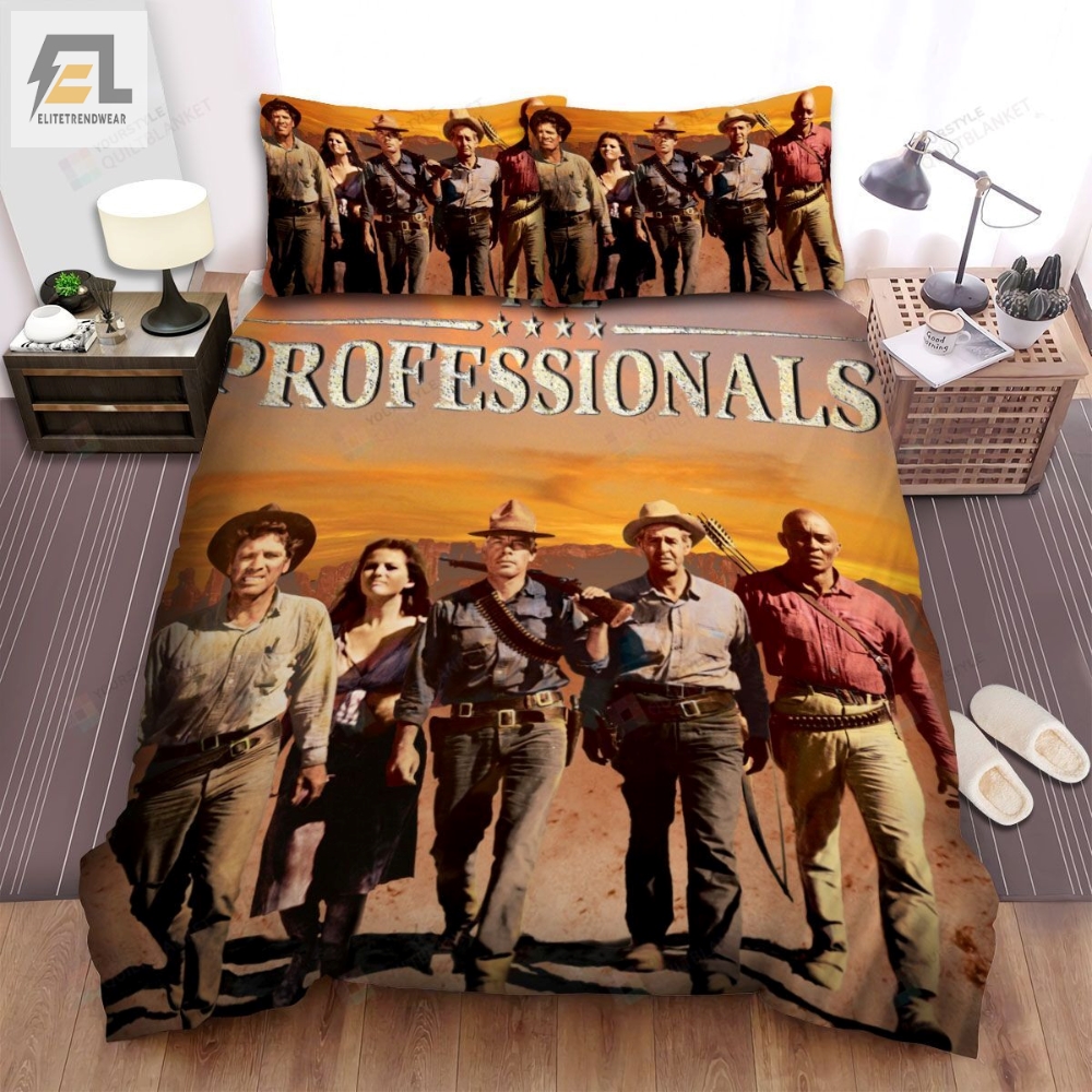The Professionals 1966 Movie Poster Ver 2 Bed Sheets Spread Comforter Duvet Cover Bedding Sets 