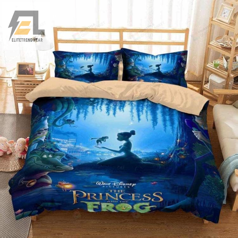 The Princess And The Frog 3D Poster Duvet Cover Bedding Set 