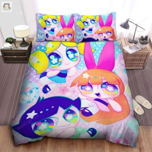 The Powerpuff Girls Sparkly Bed Sheets Duvet Cover Bedding Sets elitetrendwear 1 1