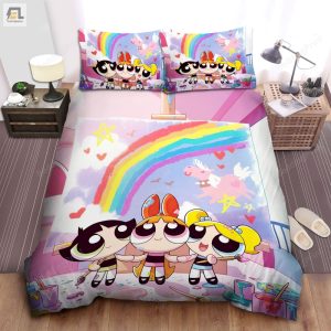 The Powerpuff Girls Painting Bed Sheets Duvet Cover Bedding Sets elitetrendwear 1 1