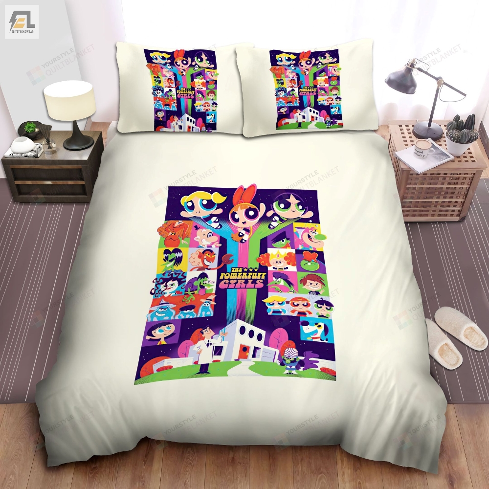 The Powerpuff Girls Series Characters Bed Sheets Spread Comforter Duvet Cover Bedding Sets 