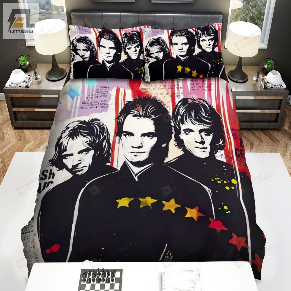 The Police Band Members Art Bed Sheets Spread Comforter Duvet Cover Bedding Sets 