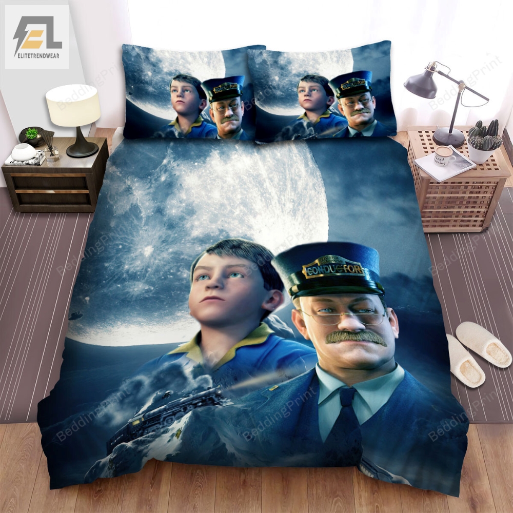 The Polar Express Movie Poster 4 Bed Sheets Duvet Cover Bedding Sets 