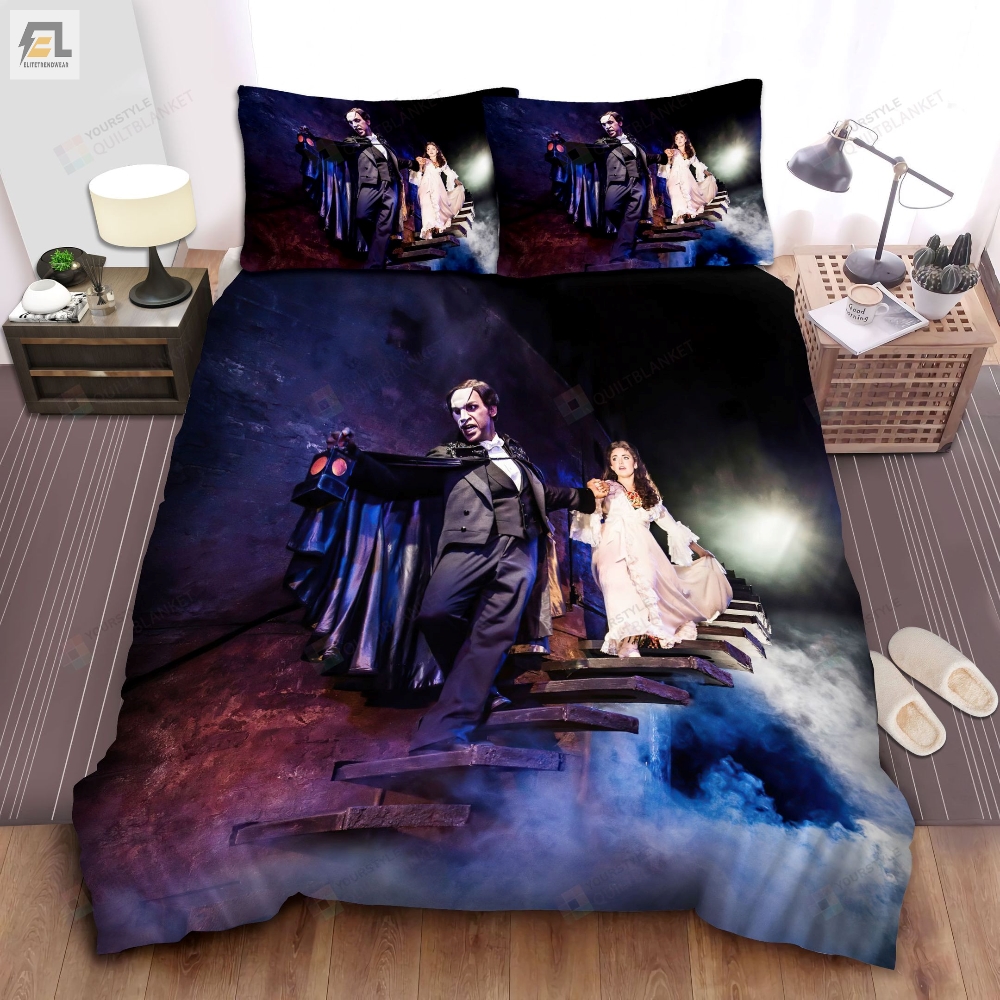 The Phantom Of The Opera Two Main Characters Bed Sheets Spread Comforter Duvet Cover Bedding Sets 