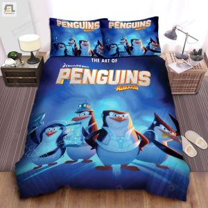 The Penguins Of Madagascar Poster Art Painting Characters Posing Bed Sheets Spread Comforter Duvet Cover Bedding Sets elitetrendwear 1 1