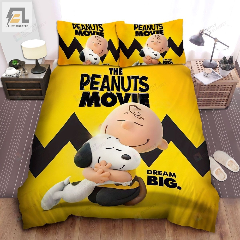 The Peanuts Movie With Charlie Brown  Snoopy Bed Sheets Spread Comforter Duvet Cover Bedding Sets 