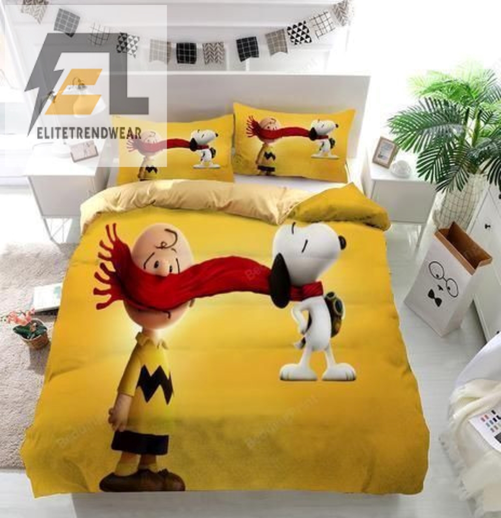 The Peanuts Movie Snoopy And Charlie Brown 3D Printed Bedding Set Duvet Cover  Pillow Cases 