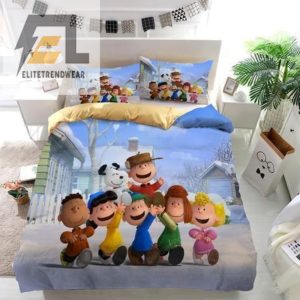 The Peanuts Movie Charlie Brown And Snoopy 3D Printed Bedding Set Duvet Cover Pillow Cases elitetrendwear 1 1