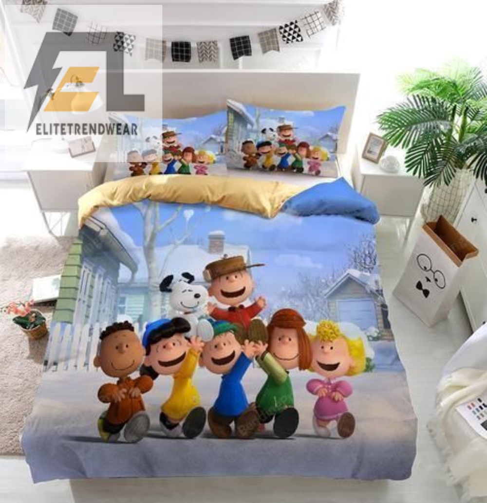 The Peanuts Movie Charlie Brown And Snoopy 3D Printed Bedding Set Duvet Cover  Pillow Cases 