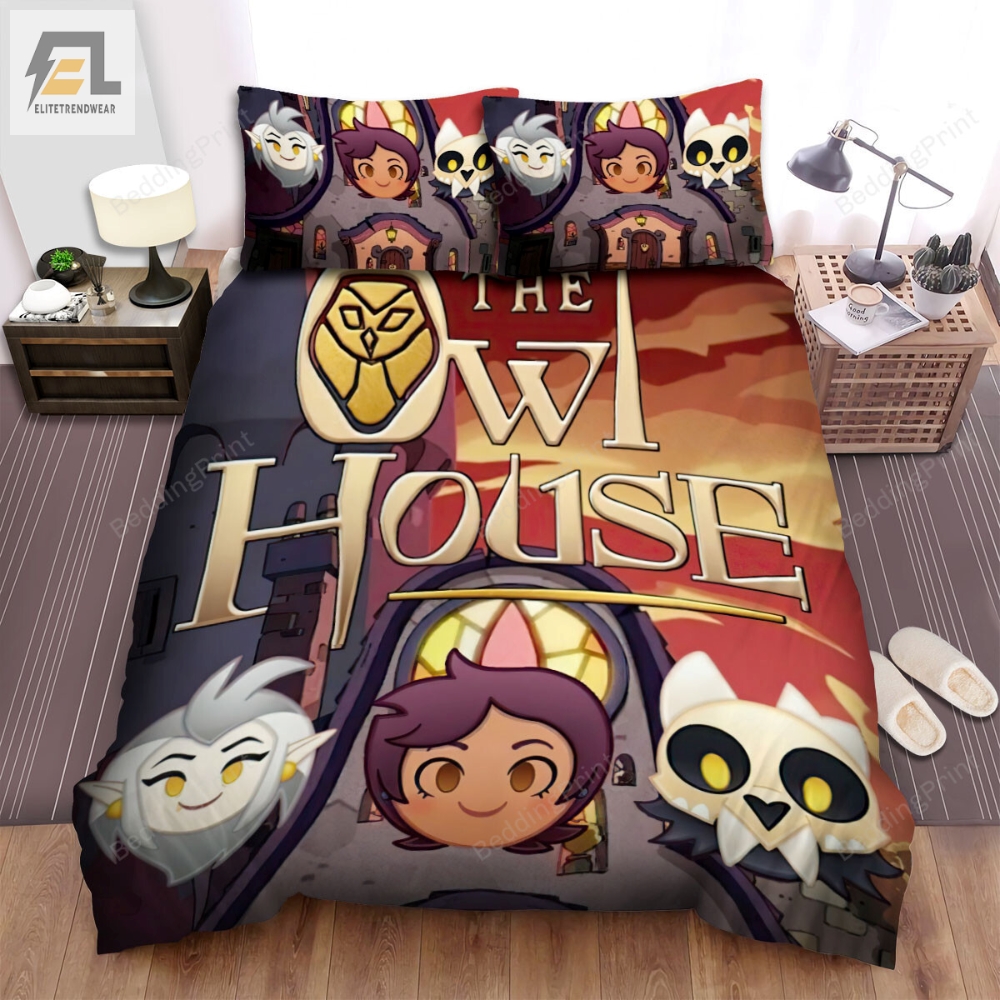 The Owl House Movie Poster 4 Bed Sheets Duvet Cover Bedding Sets 