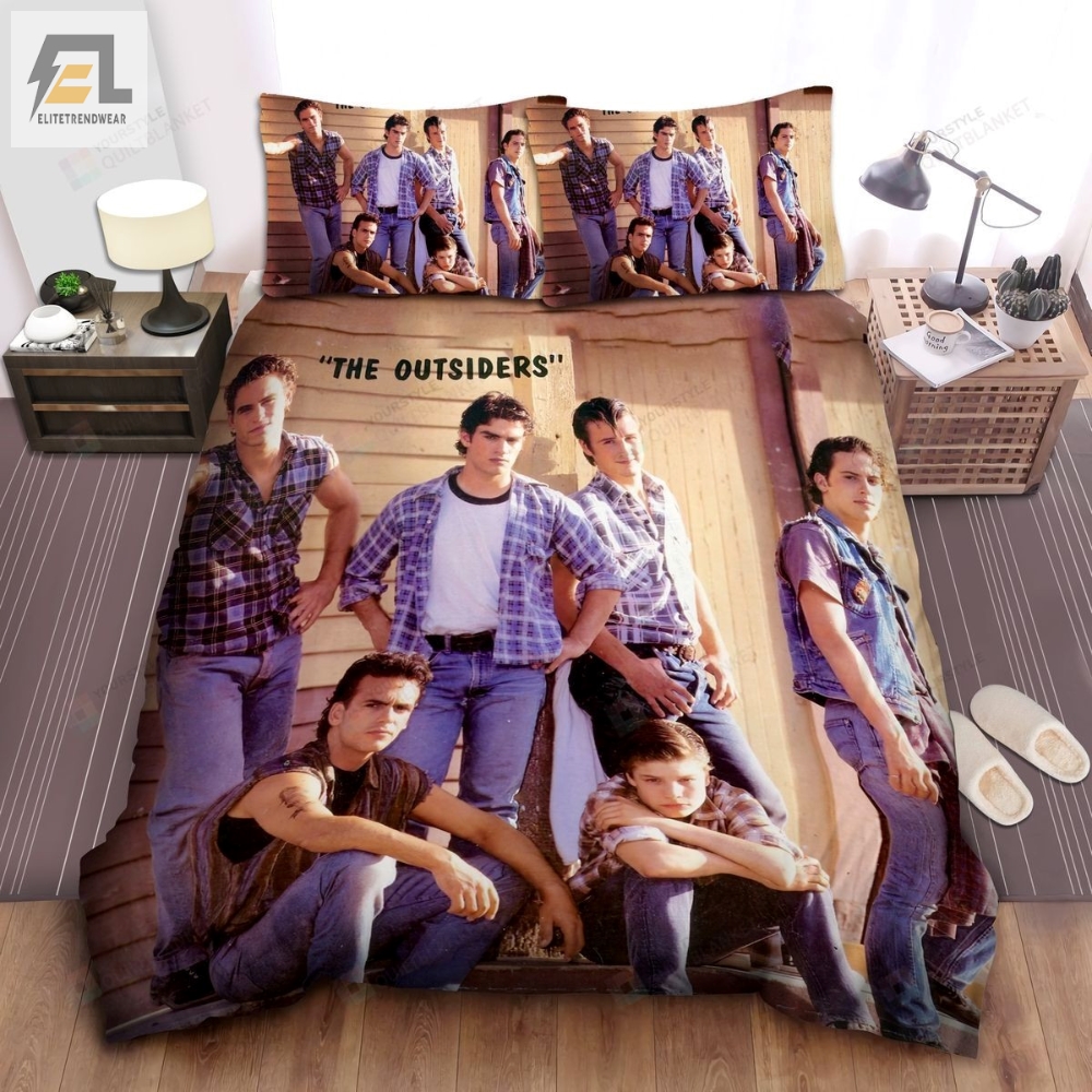 The Outsiders Characters Photograph Bed Sheets Spread Comforter Duvet Cover Bedding Sets elitetrendwear 1