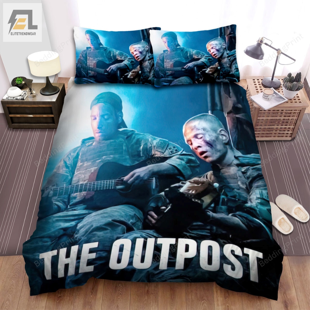 The Outpost Two Main Actors Playing Guitar Movie Poster Bed Sheets Duvet Cover Bedding Sets 
