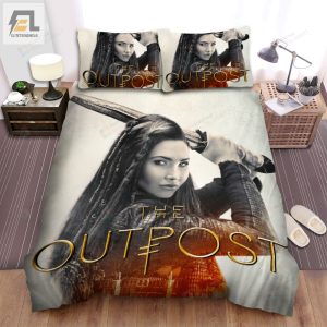 The Outpost The Girl Posting With Sword On Hand Movie Poster Bed Sheets Duvet Cover Bedding Sets elitetrendwear 1 1