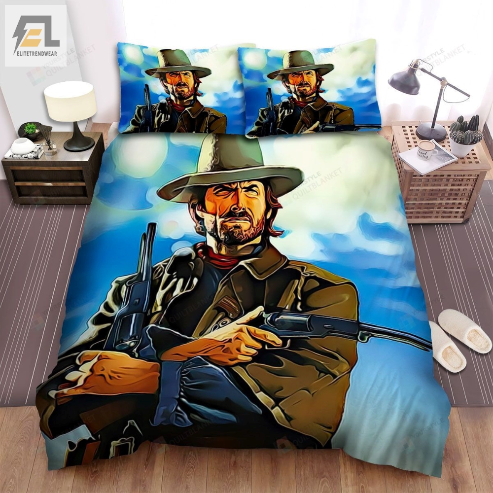 The Outlaw Josey Wales Movie Poster Sky Background Bed Sheets Spread Comforter Duvet Cover Bedding Sets 