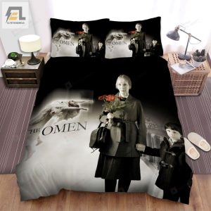 The Omen The Lady With The Boy Movie Poster Bed Sheets Spread Comforter Duvet Cover Bedding Sets elitetrendwear 1 1