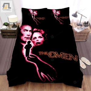 The Omen The Boy On Two Old People On Black Color Picture Movie Poster Bed Sheets Spread Comforter Duvet Cover Bedding Sets elitetrendwear 1 1