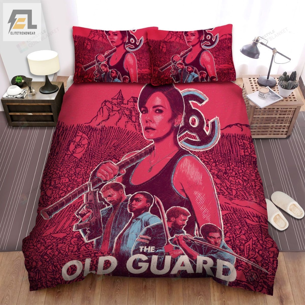 The Old Guard Movie Poster 2 Bed Sheets Duvet Cover Bedding Sets 