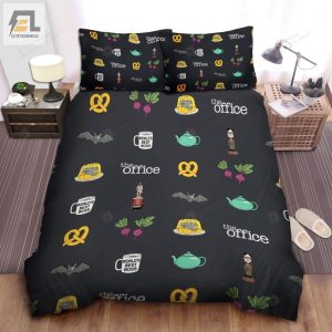 The Office Characteras Symbols Bed Sheets Spread Comforter Duvet Cover Bedding Sets elitetrendwear 1 1