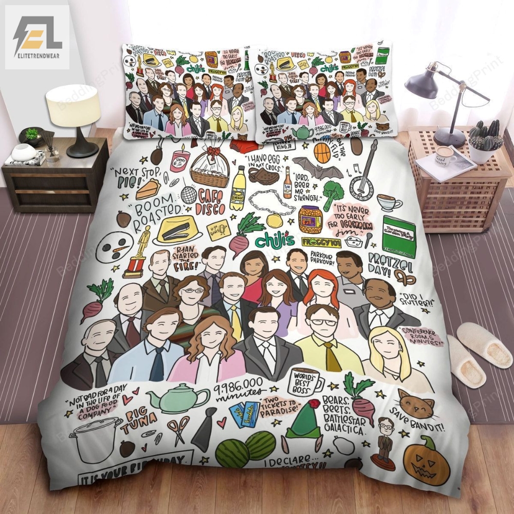 The Office  Parkour Boom Roasted Lord Beer Me Strength Bed Sheets Duvet Cover Bedding Sets 
