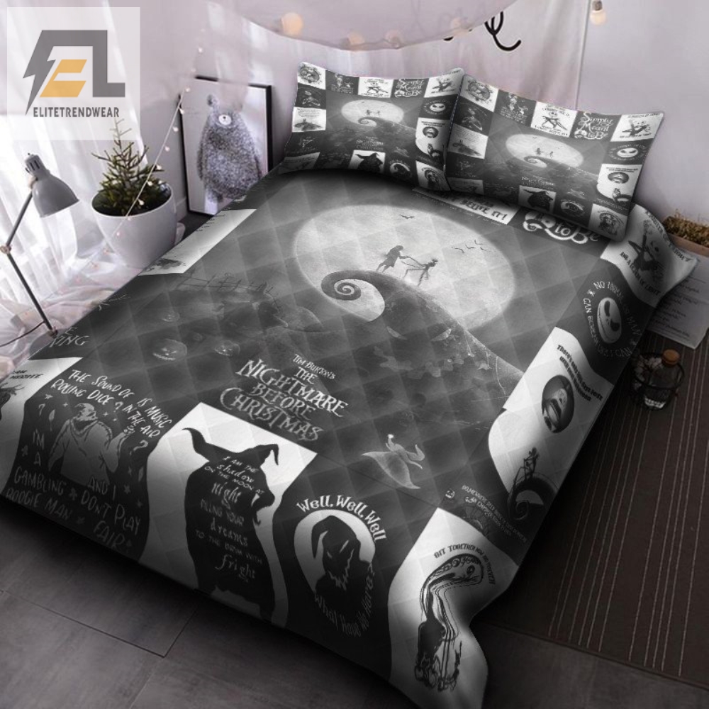 The Nightmare Before Christmas V2 Quilt Bed Set 
