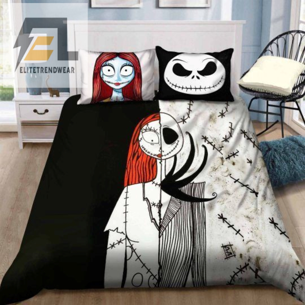 The Nightmare Before Christmas Jack Skellington And Sally Bedding Set 
